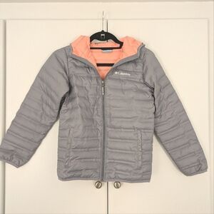 COLUMBIA McKay Lake Puffy Hooded Light Down Jacket Girl's Youth M
